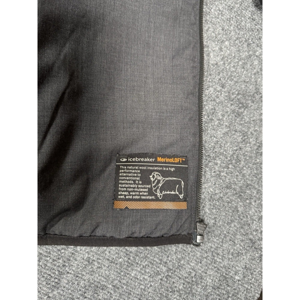 Icebreaker MerinoLoft Stratus X Jacket Mens Large Black Wool Down Insulated - Picture 10 of 14